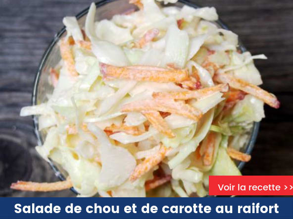 Salade de chou et de carotte au raifort